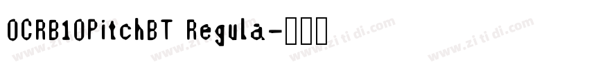OCRB1OPitchBT Regula字体转换